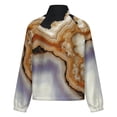 thumbnail image 6 of Jackets for Women Winter Coat Jackets Flannel Stand Collar Jacket(Agate Slice Art Print,Size:S-4XL), 6 of 7