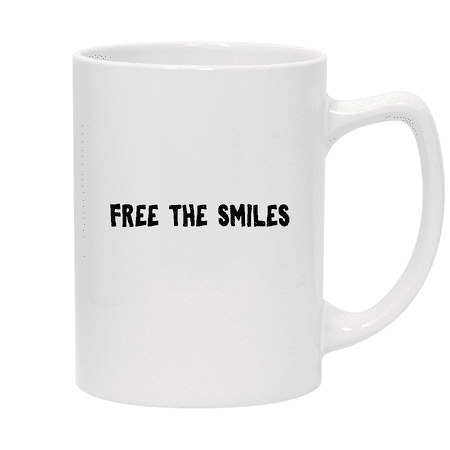 

Free The Smiles - 14oz Ceramic White Statesman Coffee Mug White