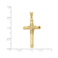 thumbnail image 2 of 14K Gold Polished W/Center Wrap Tube Cross Pendant, 2 of 4