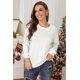 thumbnail image 1 of ABPHQTO Sudadera De Mujer Cuello Redondo Liso Beige, 1 of 5