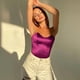 thumbnail image 5 of Chaleco vintage de satén con diseño en espiga y escote halter cruzado en el pecho para mujer - Chaleco sin mangas y cuello alto, poliéster, ropa informal de fiesta, 5 of 6