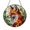 Acrylic 3.5 Inch, variant on Stained Glass Fox Suncatcher with Circular Woodland Composition, Decorative Window Art Panel