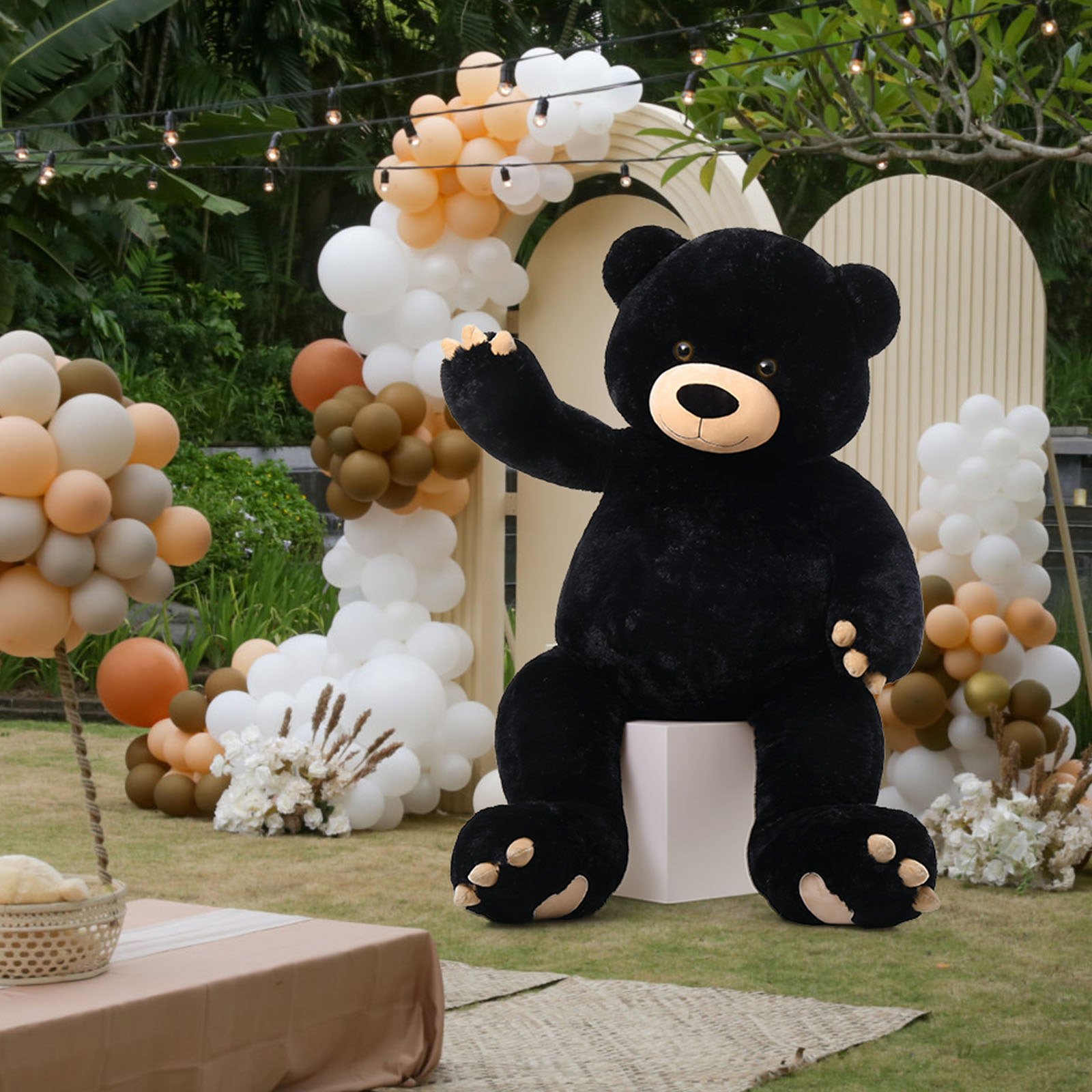 Morismos 5-Foot Giant Black Teddy Bear Plush photo 6
