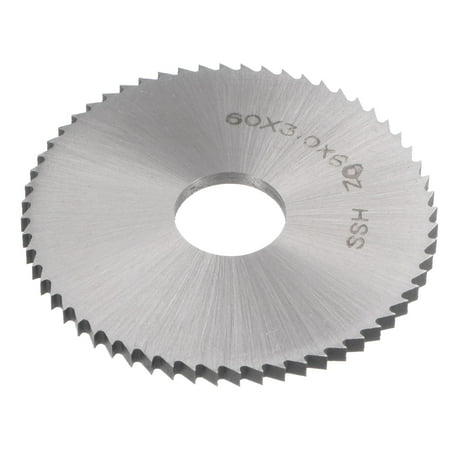 

Uxcell 60mm Dia 16mm Arbor 3mm Thick 60 Tooth High Speed Steel Circular Saw Blade