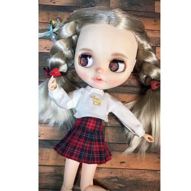 Falda plisada de muñeca Yotijar rojo