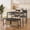 Black, variant on Asofer 4 Piece Dining Table Set for 4 with 2 Chairs, Kitchen Table with Storage Rack, Space Saving Dining Set for Small Space, Apartment, Retro Industrial Style