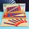 thumbnail image 2 of Juego Montessori para matemáticas tempranas con bastones para contar, rojo y azul, 2 of 5