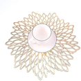 thumbnail image 2 of Vinyl Placemats Set Of 4 Rose Gold, Round Hollow Out Placemats For Dinning Table, Wedding, Restaurant, 38cm, 2 of 4