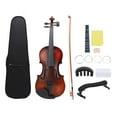 thumbnail image 2 of 3/4 Violin Starter Kit, Fine Workmanship Dual Shoulder Case Vintage Violin Set Excellent Resonance 4 Spare Strings with Bow for Stage Performance, 2 of 7
