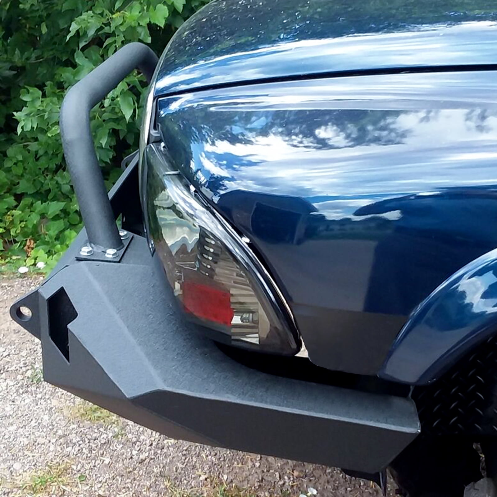 Kojem Steel Front Bumper for 1997-2004 Dodge Dakota 1998-2003 Dodge Durango w/Bull Bar Black Powder Coated Off -Road Front Guard