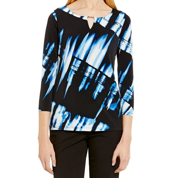 Calvin Klein - Calvin Klein NEW Blue Womens Size XL Abstract Print ...