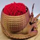 thumbnail image 4 of Fantasy Dragon and Egg Yarn Bowl,Yarn Storage Organizer Crochet Bowl, 4 of 4