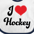 thumbnail image 4 of Inktastic I Love Hockey Girls Baby Bib, 4 of 4
