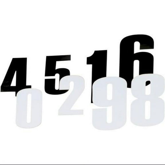 Moose Racing 3-pk Adhesive 6" Race Numbers Black #5 (4310-0665)