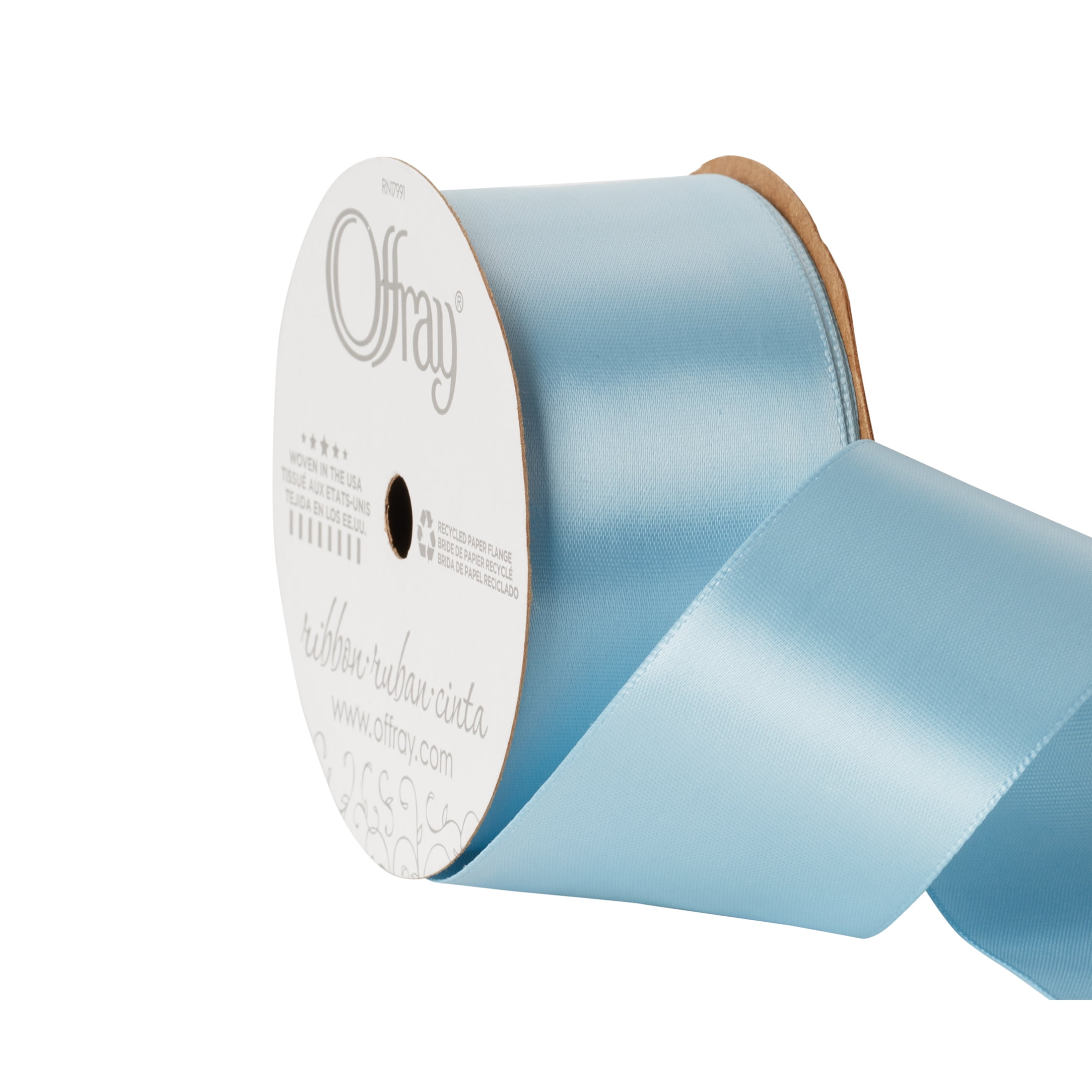 Knitial Satin Baby Blue Ribbon 1-1/2 inch x 50 Yards Double Face for Gift Wrapping and Crafts