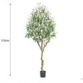 thumbnail image 2 of 2pcs Olive Tree Artificial Indoor, Faux Olive Tree With Planter, Artificial Plants With Natural Wood Trunks, Lifelike Leaves And Fruits For Home Office Decor, 2 of 9