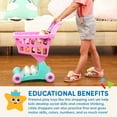 thumbnail image 5 of Battat Shopping Day Grocery Cart with 25+ Play Food Pieces, Toddler and Preschool Toys, 5 of 9