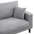 thumbnail image 3 of AUKFA 75" Corduroy 3-Seater Sofa,27.6" Deep Seat Sleeper Couch for Living Room, Gray, 3 of 8