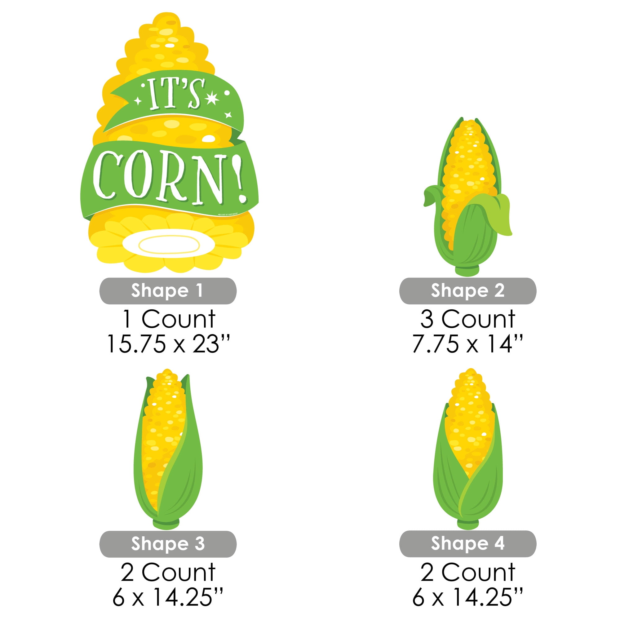 Big Dot of Happiness It's Corn - Yard Sign and Outdoor Lawn Decorations - Fall Harvest Party Yard Signs - Set of 8
