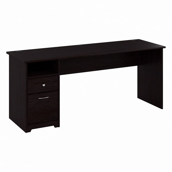 Bush Furniture Cabot 72" Computer Desk with Storage, Espresso Oak