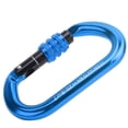 thumbnail image 2 of Locking Carabiner, O Type High Loaded Capacity Rock Mountaineer Carabiner  For Mountaineering Blue, 2 of 8