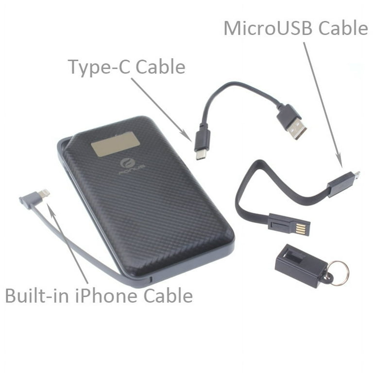 Charger 10000mAh Power Bank Portable Backup Battery 2-Port USB N1J for Microsoft Surface Pro 4 3 2 Go (10 inch) - Motorola One, Moto Z4 Z3 Play Z2