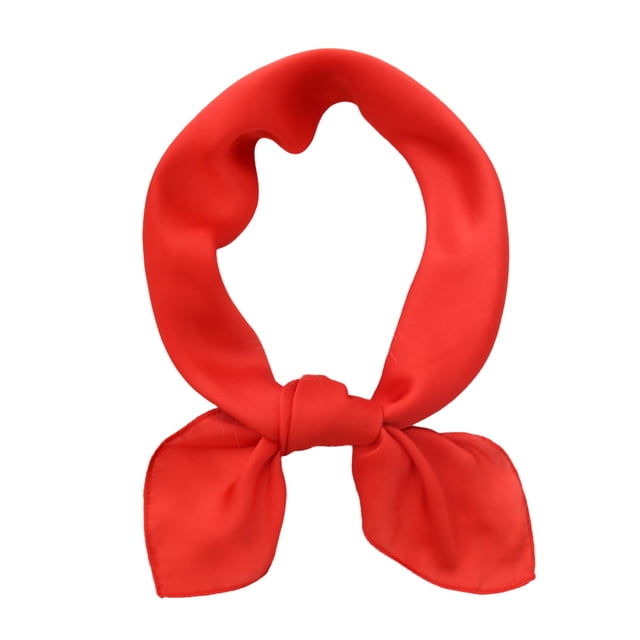 Qarigey Bufanda de seda ligera y transpirable para mujer que se mantiene elegante y cómoda durante todo el día, Accesorios de disfraces rojo brillante 70*70 CM