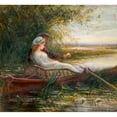 thumbnail image 3 of Charles James Lewis 13x12 Black Modern Framed Museum Art Print Titled - Two Figures in a Boat (1881), 3 of 5