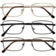 thumbnail image 2 of Set de 3 Anteojos para Lectura Success Eyewear con Montura Completa de Metal 1.75, 2 of 4