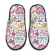 thumbnail image 1 of Fotbe Peace Love and Dove Flower Power Pantuflas Peludas para Mujer con Estampado, Zapatillas de Peluche, Zapatos de Invierno para Casa, Uso Interior y Exterior-Large, 1 of 8