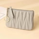 thumbnail image 3 of Monedero Zulema Tarjetero de Piel Gris Mini para Mujer, 3 of 8
