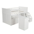 thumbnail image 5 of UWR-Nite Low Study Loft Bed with Portable Desk and Drawers, Solid Wood Twin-Size Low Loft Bed Frame with Storage Steps, Bedroom Furniture, 5 of 7
