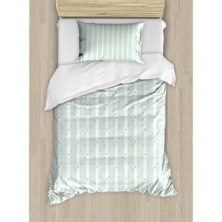 Teal And White Duvet Cover Set Vintage Shabby Chic Composition
