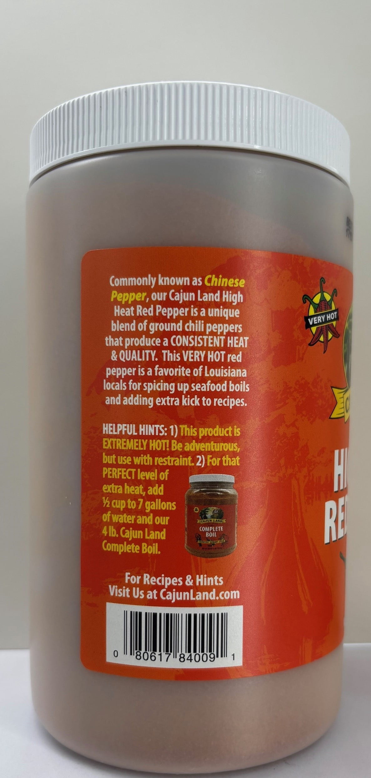 (4 pack) Cajun Land High Heat Pepper 16 oz Spice