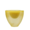 thumbnail image 1 of 6" Yellow Torchiere Shaped Glass Votive Candle Holder with Wax Candle, 1 of 1