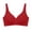 Red, variant on Zpanxa Supportive Sports Bras for Women Wireless Seamless Ribbed Mocha with Wide Straps and Hook-and-eye Closure for Women