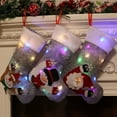thumbnail image 6 of 3 Pack Christmas Stockings Large Xmas Fireplace Hanging Stockings with Santa Snowman Reindeer for Kids Gift Family Holiday Christmas Decorations Tree Decoration, 6 of 7