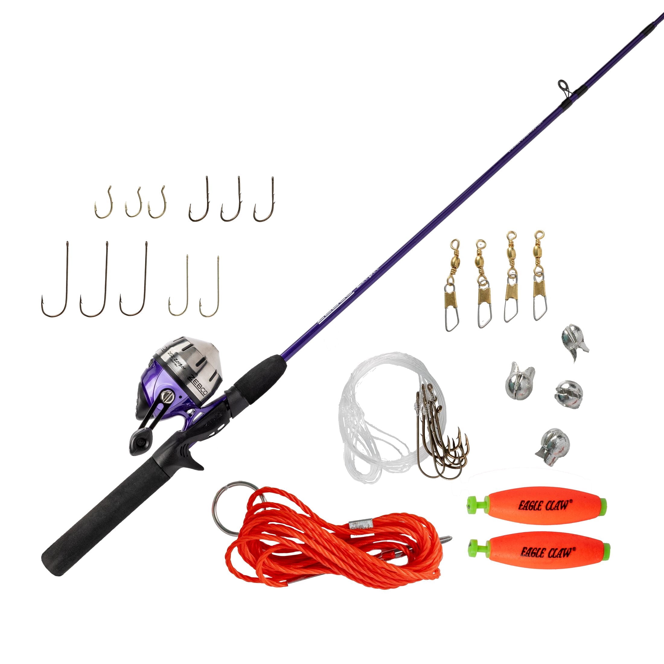 Zebco 404 Hoss Spincast Reel and Fishing Rod Combo, 5-Foot 6-Inch