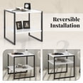 thumbnail image 4 of Gymax 2PCS 20'' 2-Tier End Table w/ Storage Shelf Reversible Design for Living Room, 4 of 9