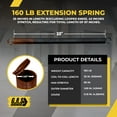 thumbnail image 4 of G.A.S Hardware Garage Door Extension Springs, 160 lb. Heavy-Duty with Double Looped Ends, 2 Piece, 4 of 7