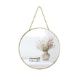 thumbnail image 1 of Espejo de pared YCHMIR, 30 cm, redondo, marco de plástico PVC dorado, 1 of 9