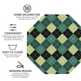 thumbnail image 3 of Lsque Green Squares Pattern 4" Drink Coasters Set of 4, PVC Leather Absorbent Coasters, Table Coaster Set Decorative Coffee Cup Coasters Housewarming Gift -Octagon, 3 of 6