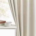 thumbnail image 4 of Joydeco Cortinas Opacas 100% Beige, 96 Pulgadas De Largo, 2 Paneles, Juego De Cortinas Opacas Para Dormitorio, Sala De Estar, Cortinas De Terciopelo Con Aislamiento Térmico De Lujo, Bolsillo Para Barr, 4 of 5