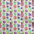 thumbnail image 1 of oneOone Cotton Silk Pink Fabric Pineapple Sewing Material Print Fabric By The Yard 42 Inch Wide, 1 of 1