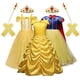 thumbnail image 2 of Vestido de princesa para niñas, disfraz de bella Blancanieves, Elsa, ropa de fantasía para Halloween, fiesta de cumpleaños, vestidos de Navidad para niños, 2023 Fivean unisex, 2 of 2