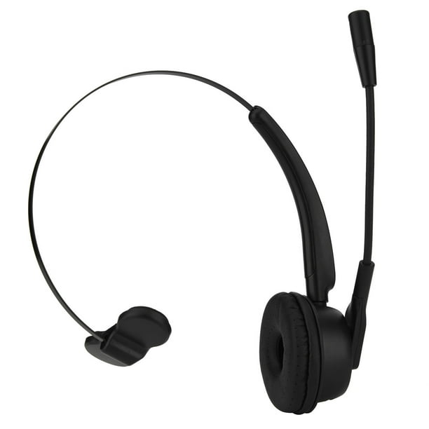 Herwey Casque Bluetooth pour centre d'appel 12 heures avec suppression du  bruit Casque d'écoute Bluetooth pour centre d'appel, Casque d'écoute  Bluetooth avec micro, Casque d'écoute sans fil 