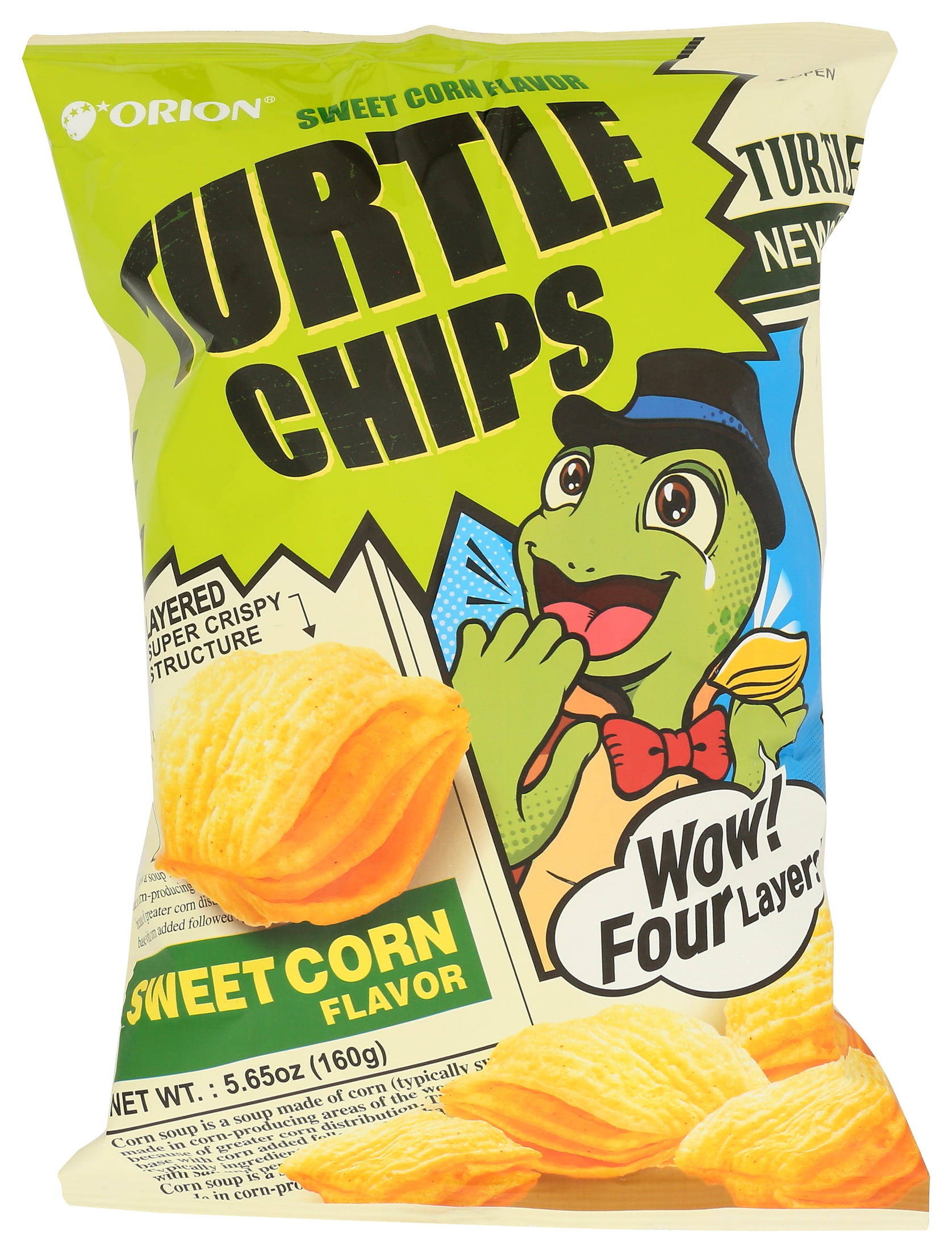 (2 pack) Orion Sweet Corn Flavor Turtle Chips, 5.65 Oz