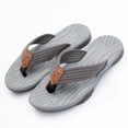 thumbnail image 5 of Mens Flip Flops Arch Support Summer Casual Outside Wear Beach Non Breathable Flip Flops Clip Toes Big Size Flat Bottom Mens Sandals, 5 of 7