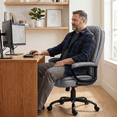 thumbnail image 4 of Waleaf Home Office Chair, 8Hours Heavy Duty Design, Ergonomic High Back Cushion Lumbar Back Support, Computer Desk Chair, Big and Tall Chair, Adjustable Executive Leather Chair With Arms, 4 of 9
