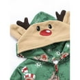 thumbnail image 6 of Zukuco Christmas Family Matching Pajamas Reindeer Hooded Zipper Onesie Sleepwear Nightwear, 6 of 6